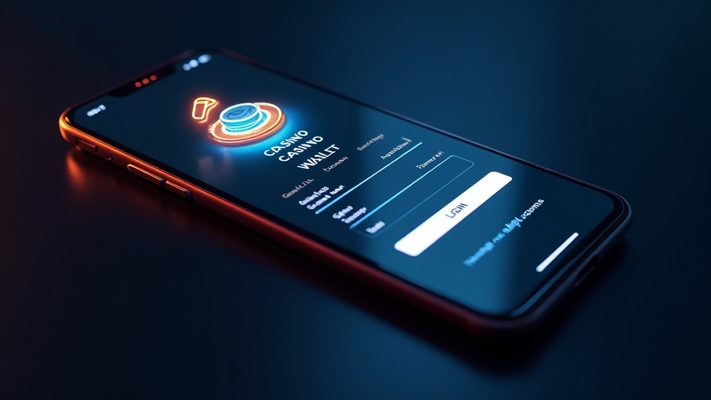 Login- und Zahlungsbereich der Casino-App auf dem Handy